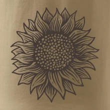 Slunečnice kreslená černobílá