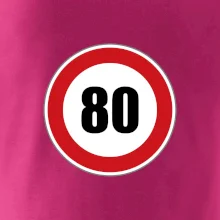 Dopravní značka - omezení rychlosti 80