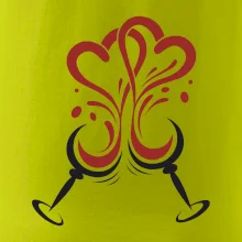 Víno je láska kulaté skleničky