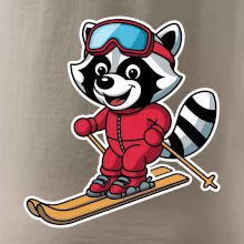 Mýval na lyžích - kreslený