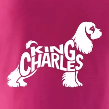 Kavalír king Charles španěl nápis v těle