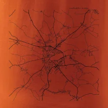 Černobílá mapa  Jindřichův Hradec (37701)