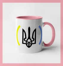 Ukrajina trojzubec s barvami