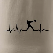 EKG hod kladivem muž