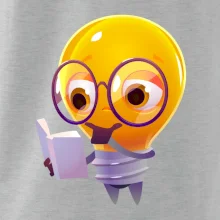 Žárovka přemýšlí nad knihou