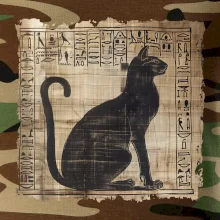 Egyptské hieroglyfy kočka