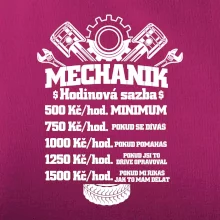 Mechanik - hodinová sazba