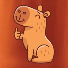 Kapybara s palcem nahoru