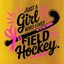 Just a girl who loves field hockey černo růžové