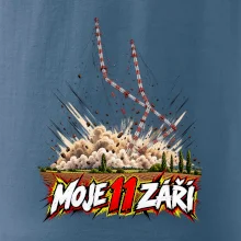Liblice B pád vysílačů moje 11 září komiksový motiv