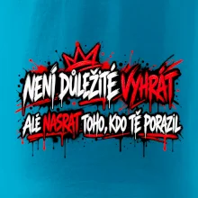 Není důležité vyhrát - pouliční graffiti s červenými tahy