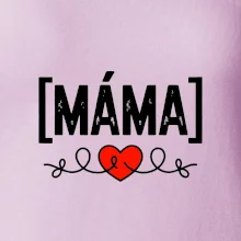 Nápis máma a srdce