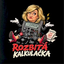 Alenka - rozbitá kalkulačka