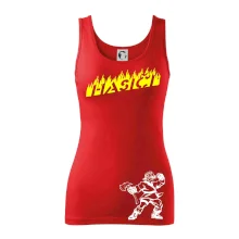 Hasič stojící - nápis hasiči - Velký nápis  na zádech