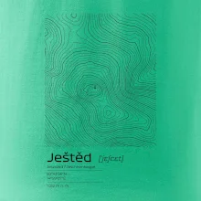 Ještěd - vrstevnice v obdélníku