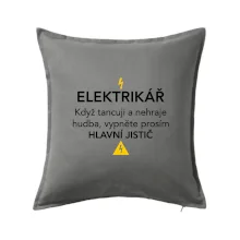 Elektrikář - hlavní jistič - Nápis na zádech