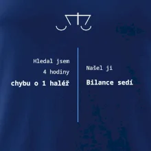 Hledání haléře bilance sedí