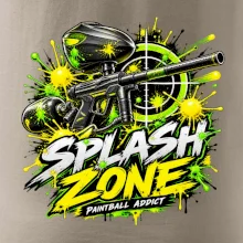 Neonový zásah splash zone paintball