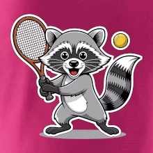 Mýval hraje tenis kreslený