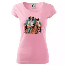 Cowgirl vintage na koni