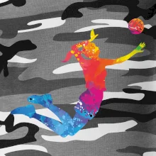 Volejbalistka splash s míčem