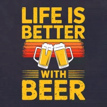 Life is better with beer - oranžové
