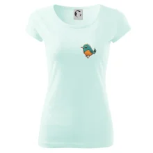 Ptáček kreslený na prsu