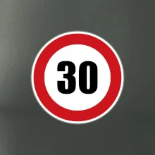 Dopravní značka - omezení rychlosti 30