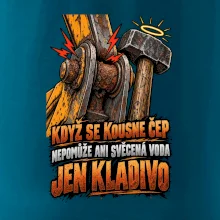 Zaseknutý čep bagru vyřeší kladivo