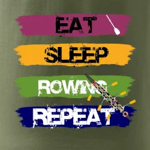 Eat sleep rowing repeat barevné