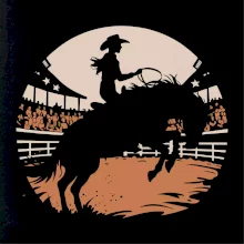 Bucking horse dívka