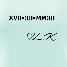 Datum výročí a iniciály