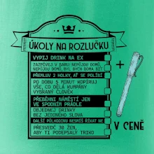 Vintage nápis Triko na rozlučku s úkoly pro ženicha