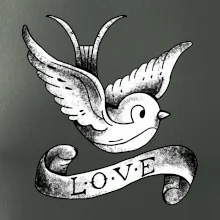 Love holubice - kreslená