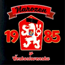 Narozen v Československu - Přelepený znak 1985