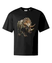 Triceratops z boku černá fotka