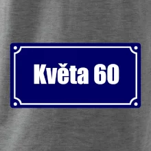 Jméno a věk - uliční cedule - modrá