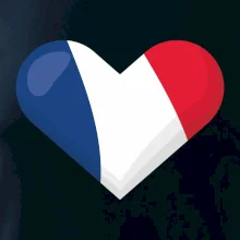 Francouzská vlajka srdce