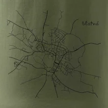 Černobílá mapa Blatná