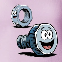 Parové triko - Šroub a matka