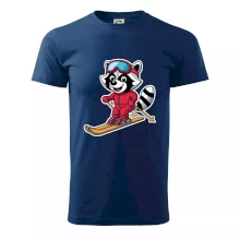 Mýval na lyžích - kreslený