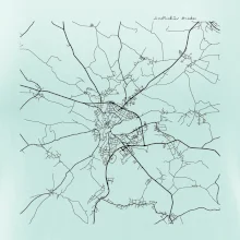 Černobílá mapa  Jindřichův Hradec (37701)