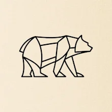 Geometrie lední medvěd chodící