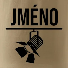 Jméno a nápis na zádech - stage crew