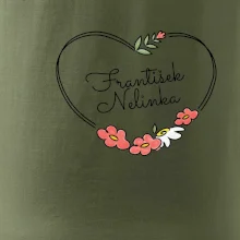 Tričko se jmény dětí - srdce na prsu