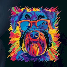 Knírač barevný styl 70s