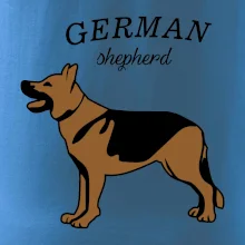 Německý ovčák - hnědý s nápisem