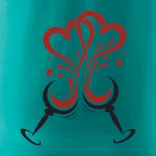 Víno je láska kulaté skleničky