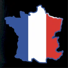 Francouzská vlajka mapa obrys