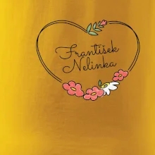 Tričko se jmény dětí - srdce na prsu